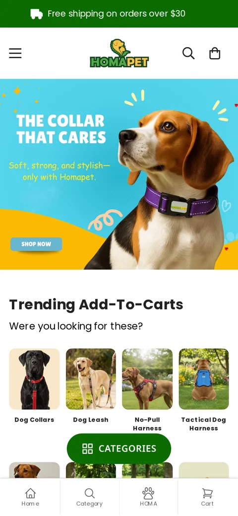 HOMAPET mobile website