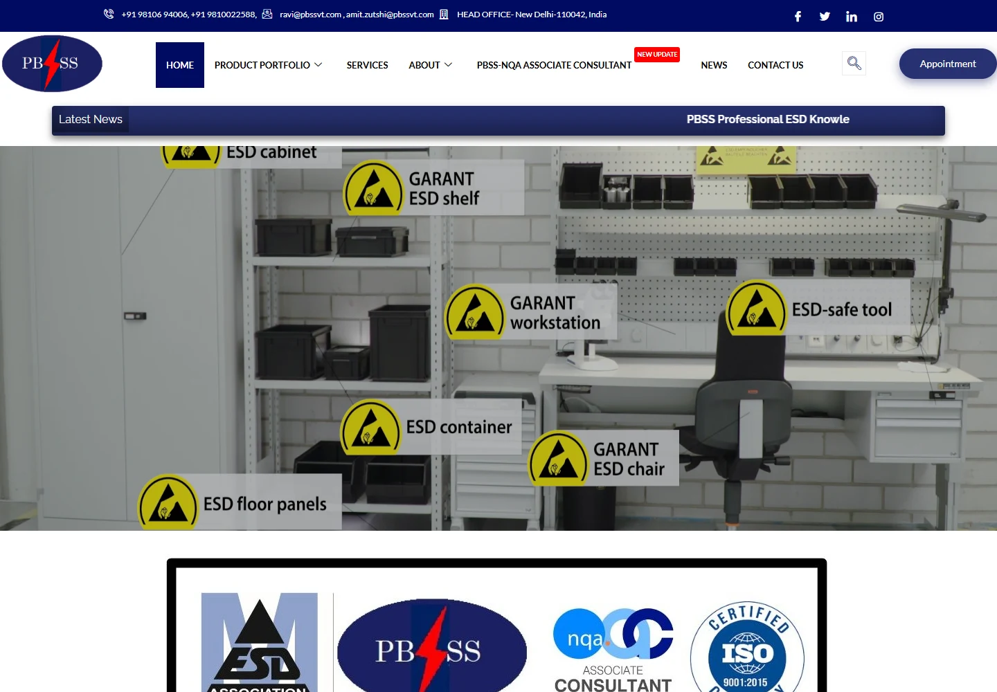 PB Statclean Solutions desktop website preview